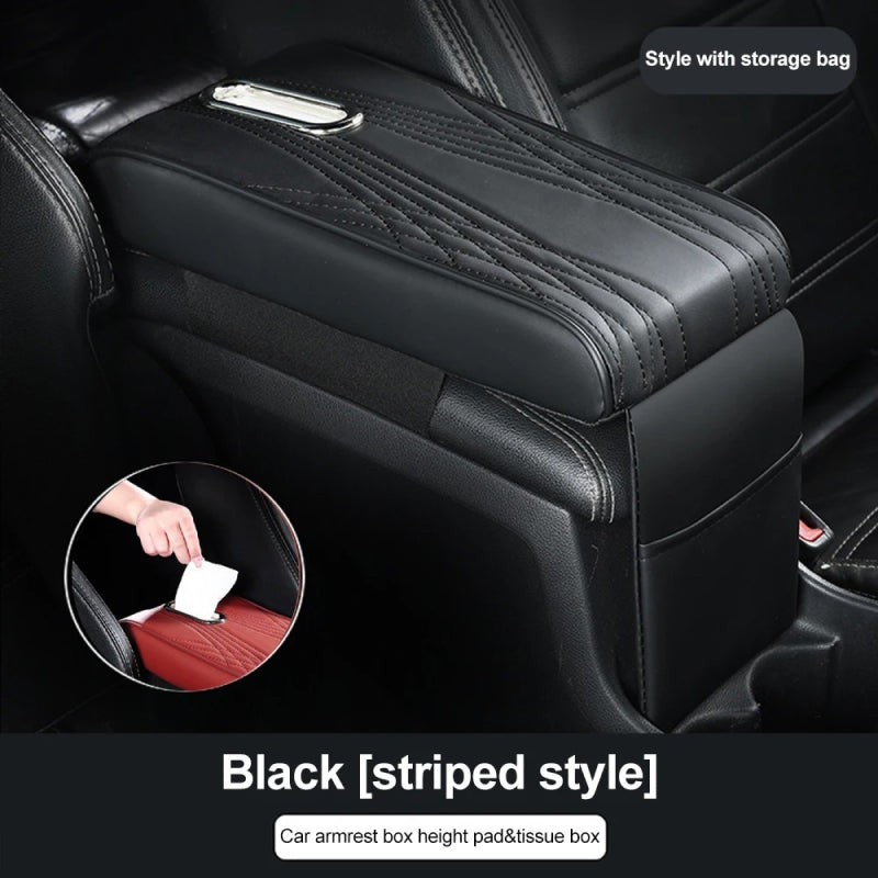 universal car armrest pad with tissue storage, view 5 - MRSLM
