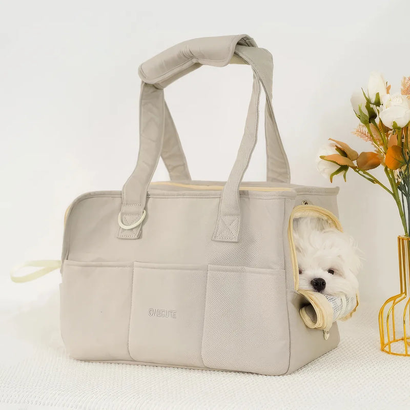 portable dog carrier shoulder bag, view 6 - MRSLM