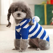 knitted striped dog sweater, view 9 - MRSLM