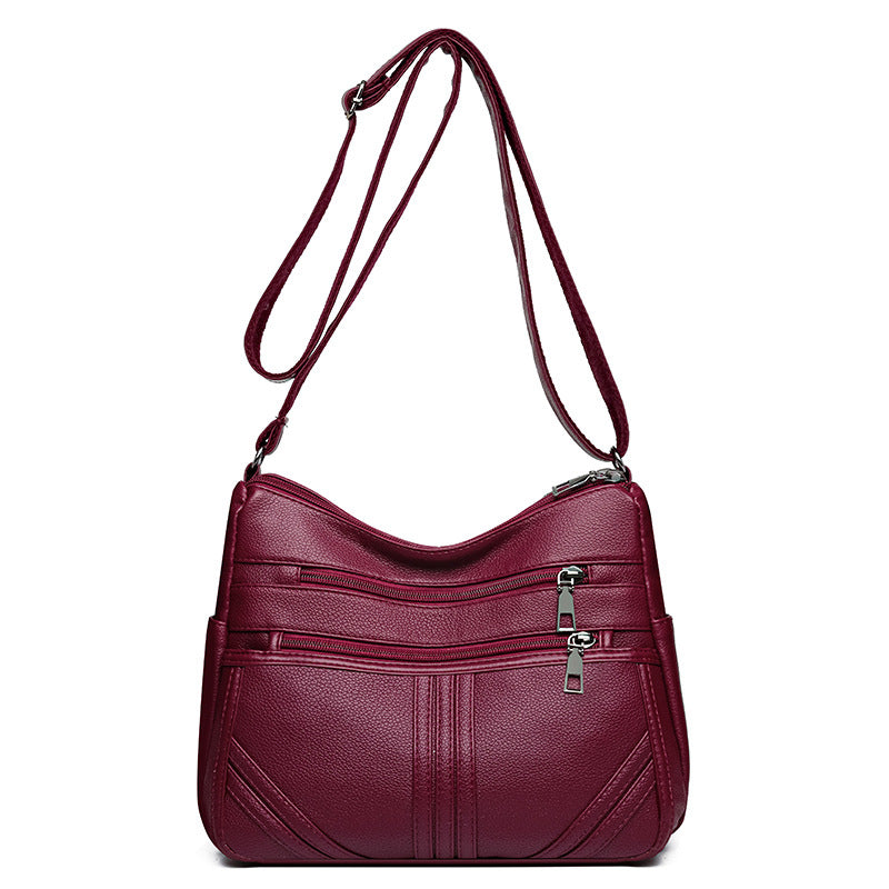 Women's soft textured crossbody bag, view 4 - MRSLM