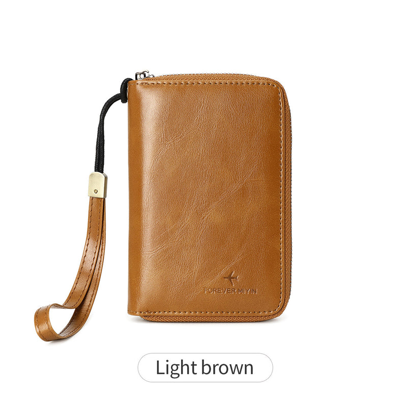 retro business PU leather passport wallet, view 8 - MRSLM