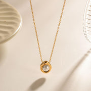 Stainless steel pearl pendant necklace - MRSLM