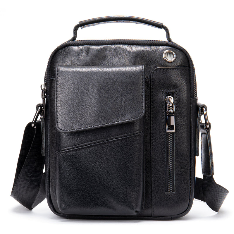 men's leather crossbody bag, view 4 - MRSLM