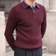 men's slim fit knit pullover sweater, view 3 - MRSLM