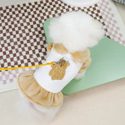 Plush bear collar dress for dogs and cats, view 5 - MRSLM