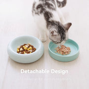 2-in-1 elevated ceramic feeding bowls, view 7 - MRSLM