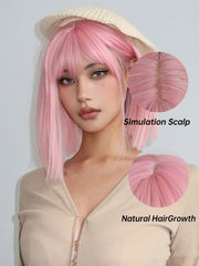 short straight bangs wig, view 5 - MRSLM
