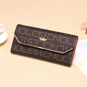 animal engraved women's long faux leather wallet, view 4 - MRSLM
