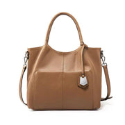 genuine leather large capacity tote handbag, view 8 - MRSLM