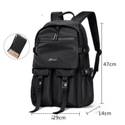 casual waterproof travel computer backpack, view 7 - MRSLM
