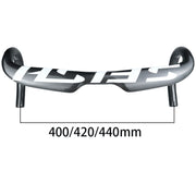 carbon fiber road bike handlebar, view 3 - MRSLM
