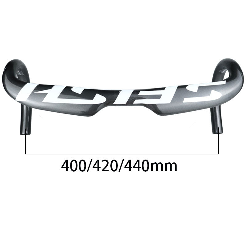 carbon fiber road bike handlebar, view 3 - MRSLM
