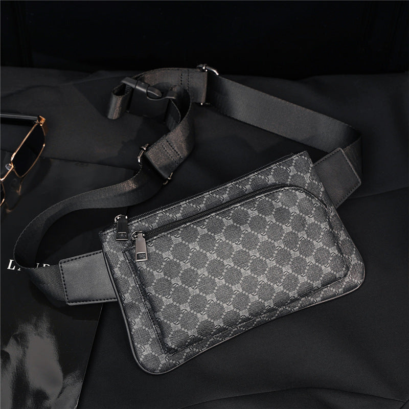 men's pu leather chest bag, view 4 - MRSLM