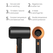 high-speed negative ion hair dryer with diffuser, view 7 - MRSLM
