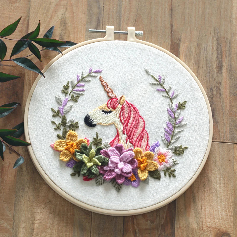 flower and squirrel embroidery starter kit, view 11 - MRSLM