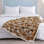 Cockapoo sherpa fleece throw blanket, view 7 - MRSLM