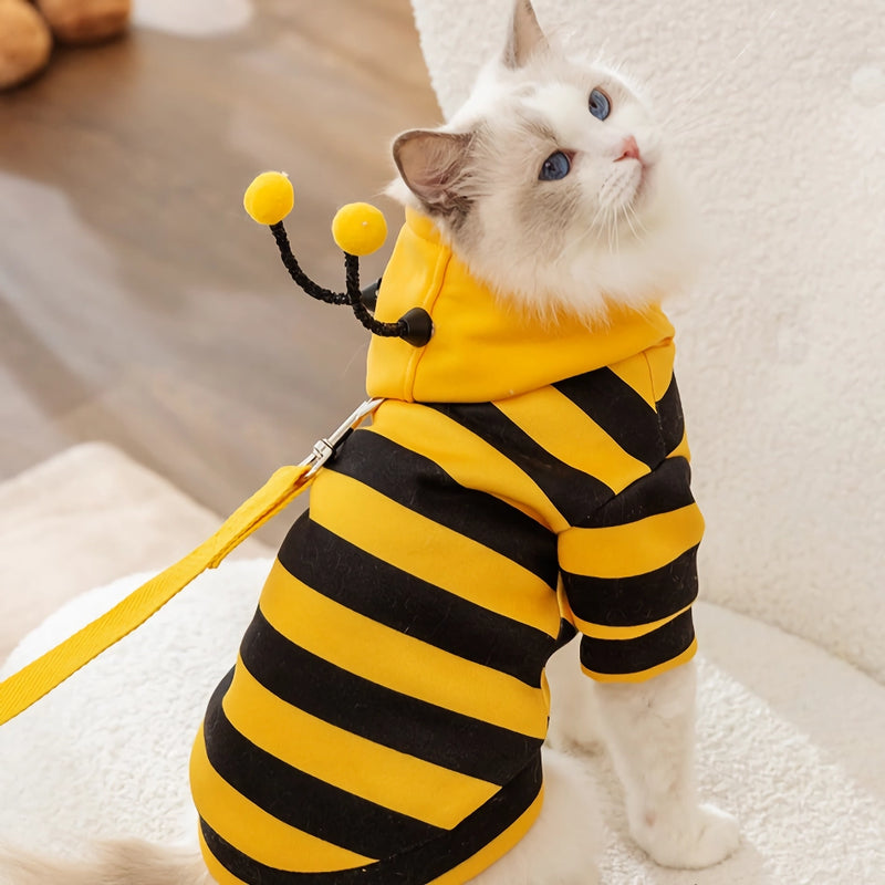 bee-inspired pet hoodie for cats and small dogs - MRSLM