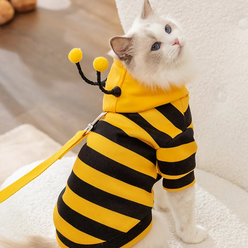 bee-inspired pet hoodie for cats and small dogs - MRSLM