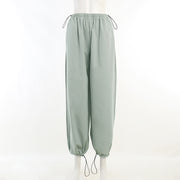 women's simple loose-fitting cotton pants, view 10 - MRSLM