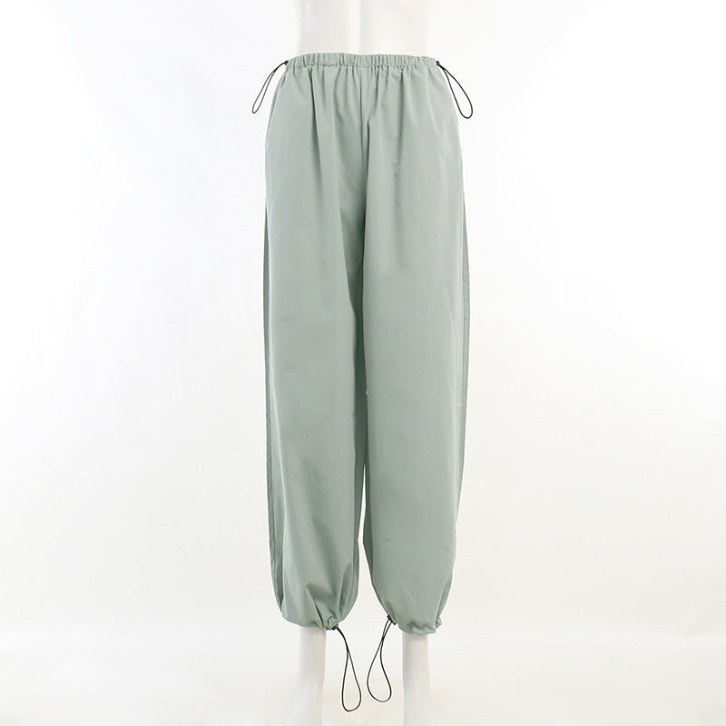 women's simple loose-fitting cotton pants, view 10 - MRSLM