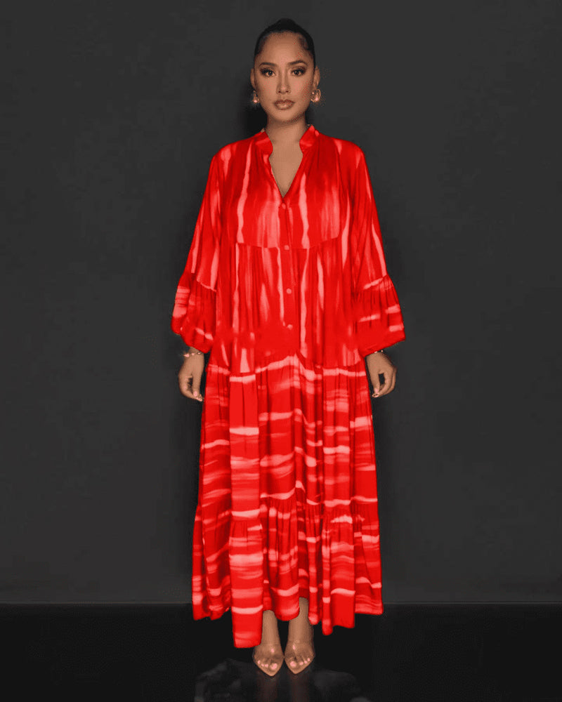 Women's loose printed summer dress, view 10 - MRSLM