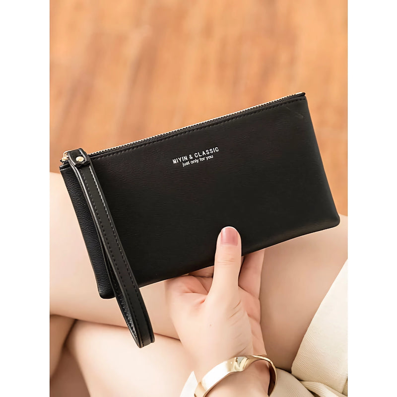 long pu leather zipper wallet, view 8 - MRSLM