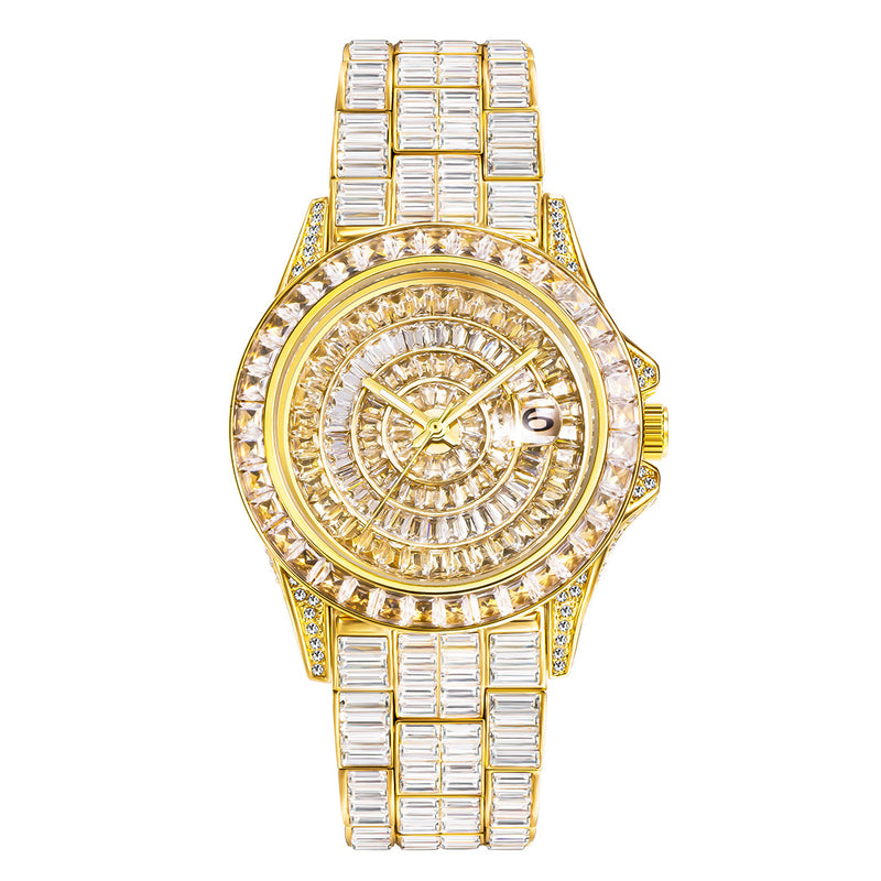 men's zircon luminous calendar quartz watch, view 5 - MRSLM