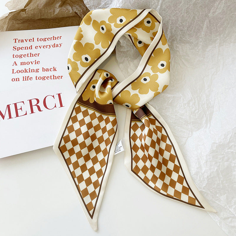 silk scarf hair band, view 7 - MRSLM