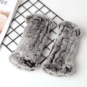 women's warm half finger knitted gloves, view 5 - MRSLM