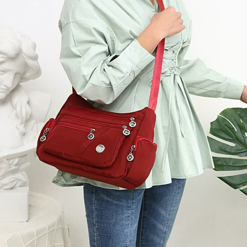 women's multi-pocket nylon crossbody bag, view 8 - MRSLM