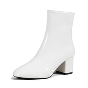 Chunky heel square toe boots, view 5 - MRSLM