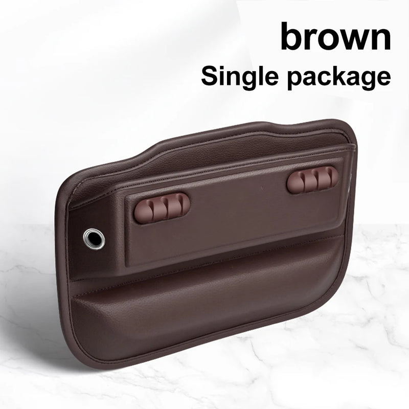 leather car seat gap organizer, view 2 - MRSLM