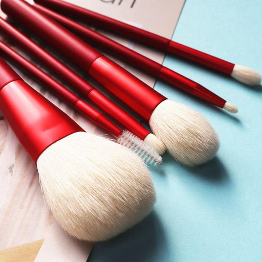 6pcs goat hair makeup brush set - MRSLM