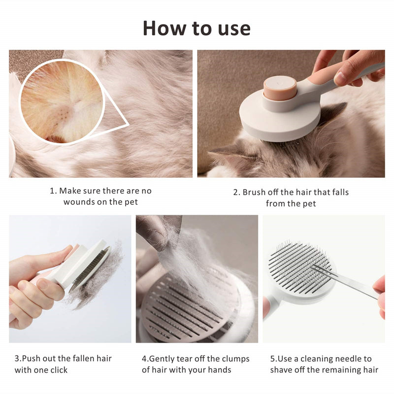 2-in-1 cat and dog grooming brush, view 6 - MRSLM
