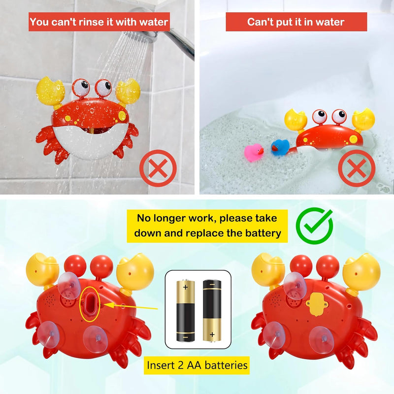 crab bubble bath toy, view 5 - MRSLM