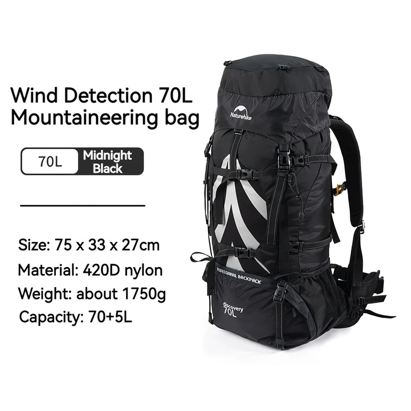 75L trekking backpack, view 8 - MRSLM