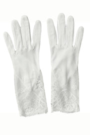 Women's lace silk gloves, view 6 - MRSLM