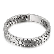 men's frosted titanium steel bracelet, view 5 - MRSLM