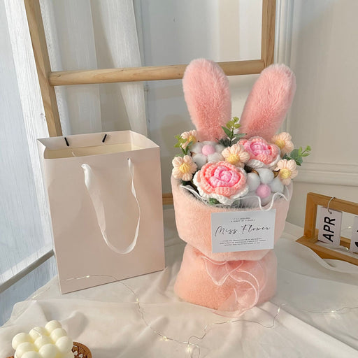 Knitted rabbit ear bouquet doll, view 6 - MRSLM