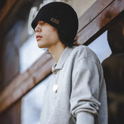 black knitted fisherman hat, view 4 - MRSLM