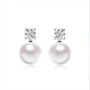 freshwater pearl stud earrings, view 4 - MRSLM
