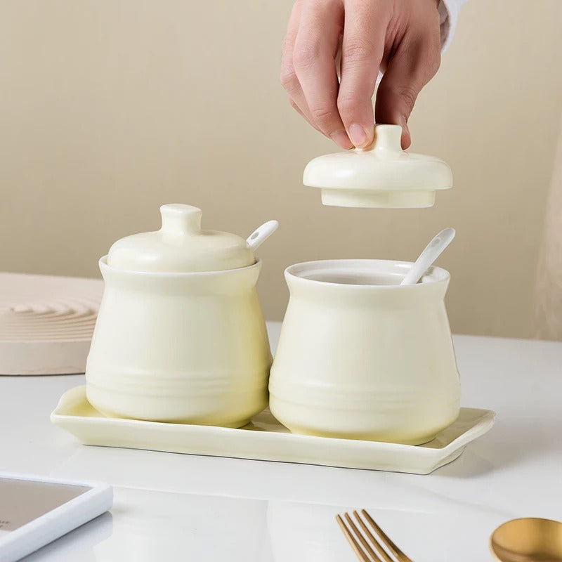 elegant ceramic spice jar set, view 9 - MRSLM