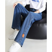 women's high waist wide leg denim pants, view 5 - MRSLM