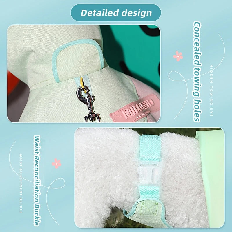 dogs rainy day cape poncho, view 7 - MRSLM