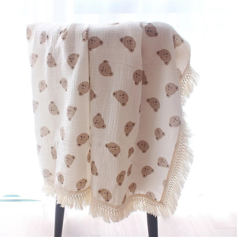Soft Cotton Muslin Swaddle Blanket for Babies
