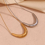 arc v-shaped pendant necklace, view 5 - MRSLM