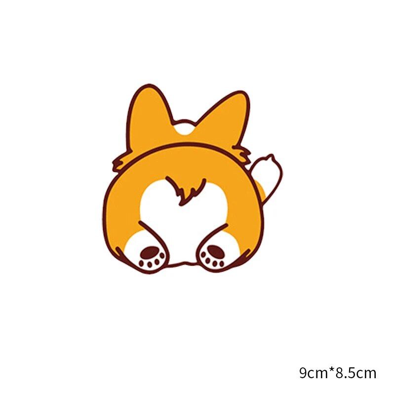 corgi dog pvc car sticker, view 4 - MRSLM