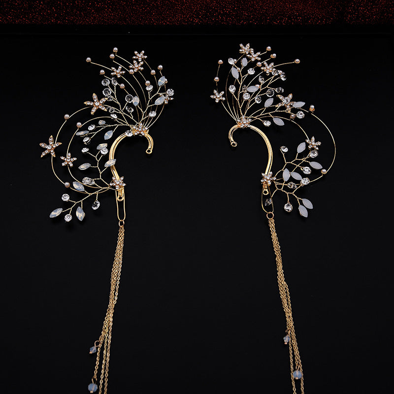 tassel flower wedding headdress, view 5 - MRSLM