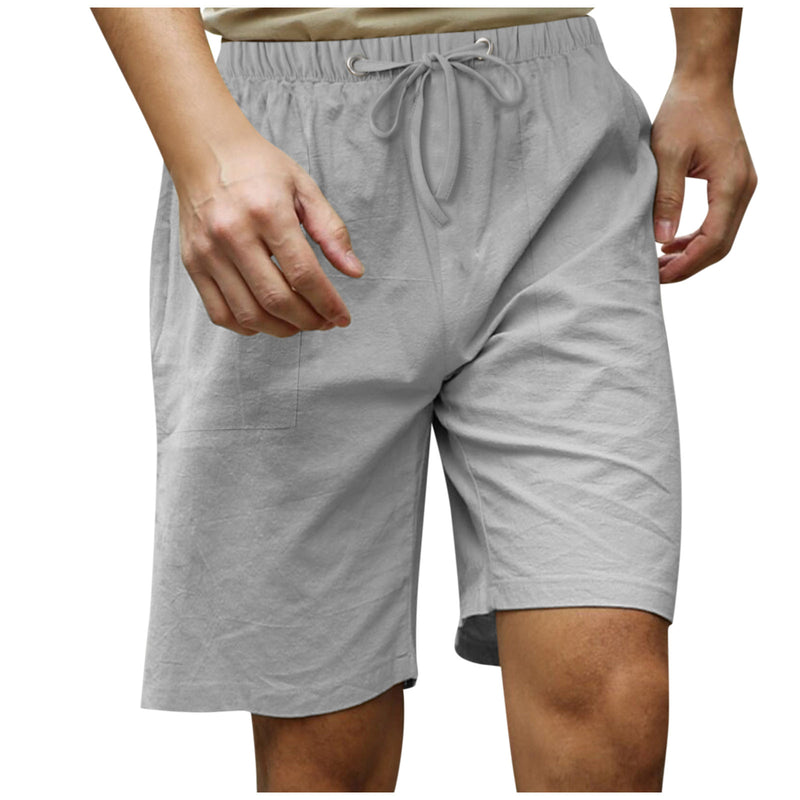 men's cotton and linen beach shorts, view 3 - MRSLM