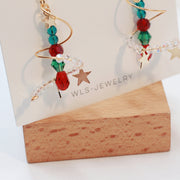 star christmas tree earrings, view 3 - MRSLM